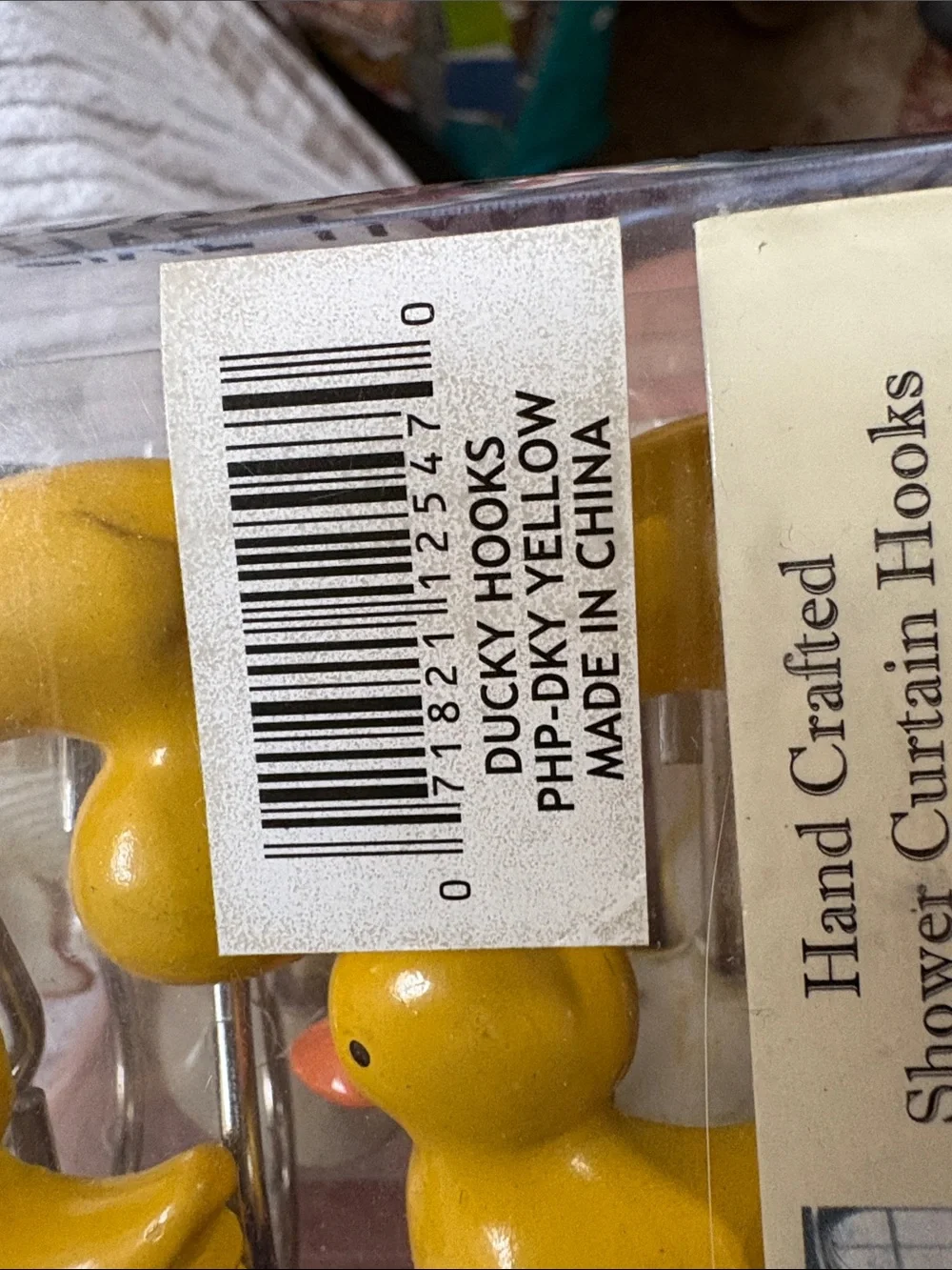Hand Crafted Yellow Shower Curtain Hooks - Set of 12